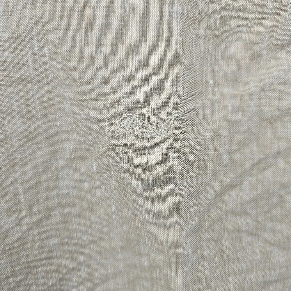 Porter &‎ Ash 100% Linen Shirt Mens XL Biege Lighteight Short Sleeve Button Up - Picture 6 of 9